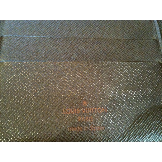 Portefeuille Louis Vuitton Marco en toile damier ébène