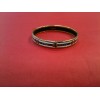 Bracelet Hermès fin en émail et plaqué or