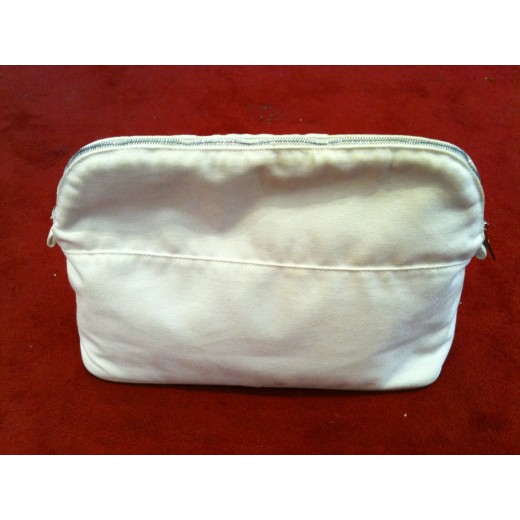 Trousse de toilette Hermès Bolide en tissu écru