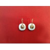 Boucles d'oreilles Bernardaud en porcelaine