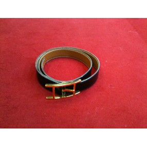 Ceinture Hermès en cuir  noir