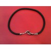 Collier Hermès Jumbo en cuir tressé noir