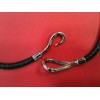 Collier Hermès Jumbo en cuir tressé noir