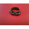 Bracelet Hermès Vintage en cuir et métal argenté