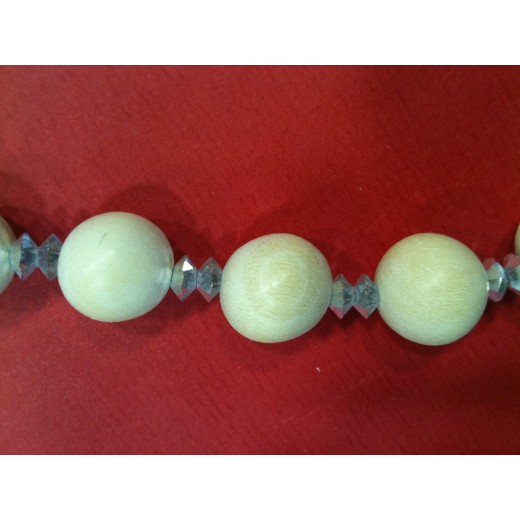 Collier Vintage 3 Rangs Perles Résine Noir/vert Années 50 - Occasion Très Bon état