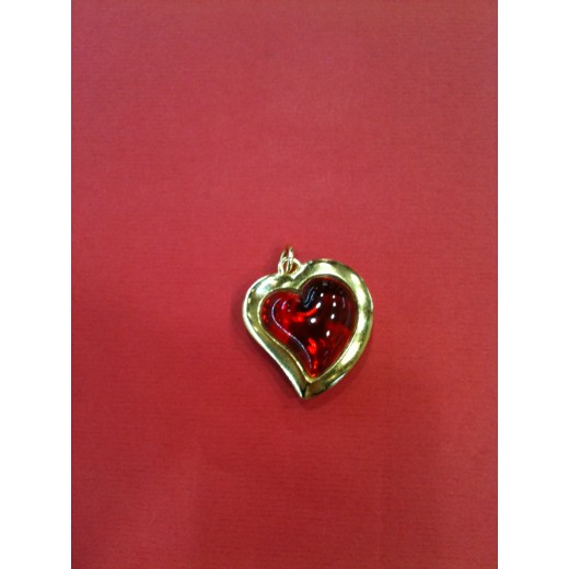 Pendentif Yves Saint Laurent Coeur rouge