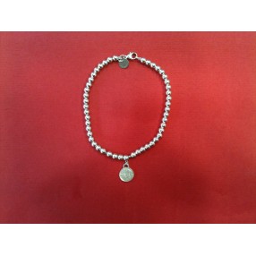 Bracelet Tiffany & CoPlaque ronde mini en argent