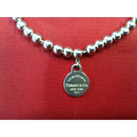 Bracelet Tiffany & CoPlaque ronde mini en argent