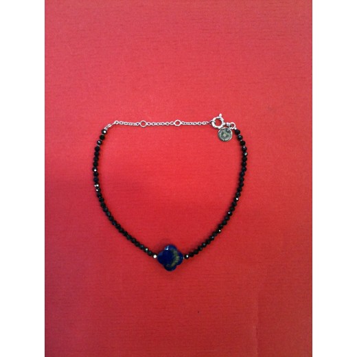 Bracelet Morganne Bello en argent, lapis lazuli et saphirs