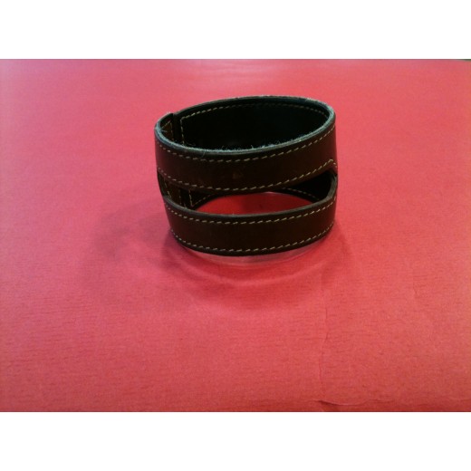 Bracelet extra large Hermès en cuir gold