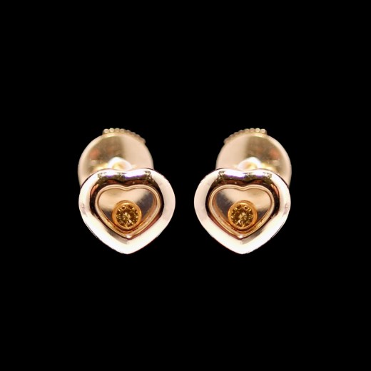 Boucles d'oreilles CHOPARD Happy Diamond forme coeur