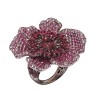 Bague Fleur de Tourmaline rose et Diamants