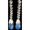 Boucles d'oreilles saphirs poires et diamants