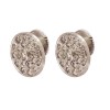 Boucles d'oreilles en Or Blanc et Roses de Diamants