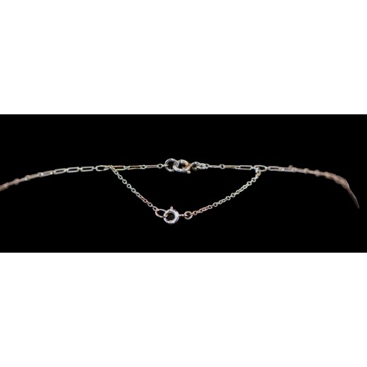 Collier centre 1930 en Or Blanc