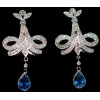 Boucles d'oreilles saphirs et diamants