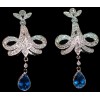 Boucles d'oreilles saphirs et diamants