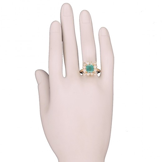 Bague Emeraude et Diamants