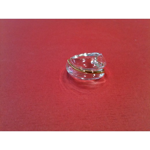 Bague Baccarat en cristal et or