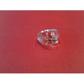 Bague Baccarat en cristal et or