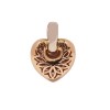 Pendentif Coeur en Or Jaune avec Pierres violacées
