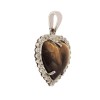 Pendentif Coeur avec Pierre Marron