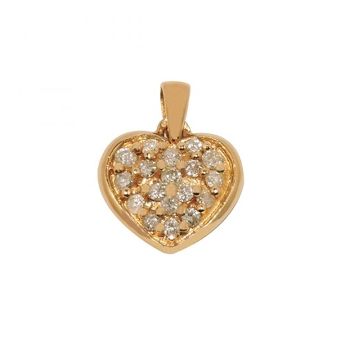 Pendentif en Or Jaune serti de Diamants