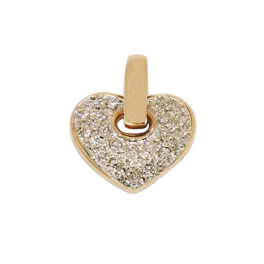 Pendentif Coeur serti de Roses de Diamants