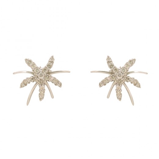 Boucles d'oreilles Etoiles en Or Blanc