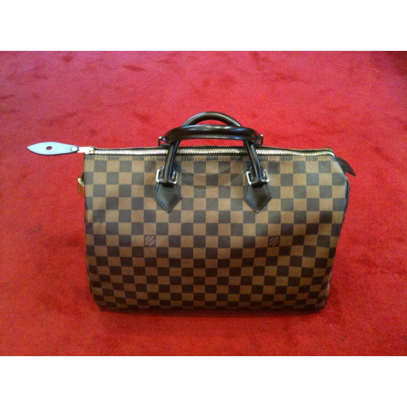 Sac Louis Vuitton Speedy 35 en toile damier ébène