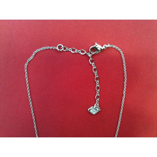 Collier Swarovski en métal rhodié et laque