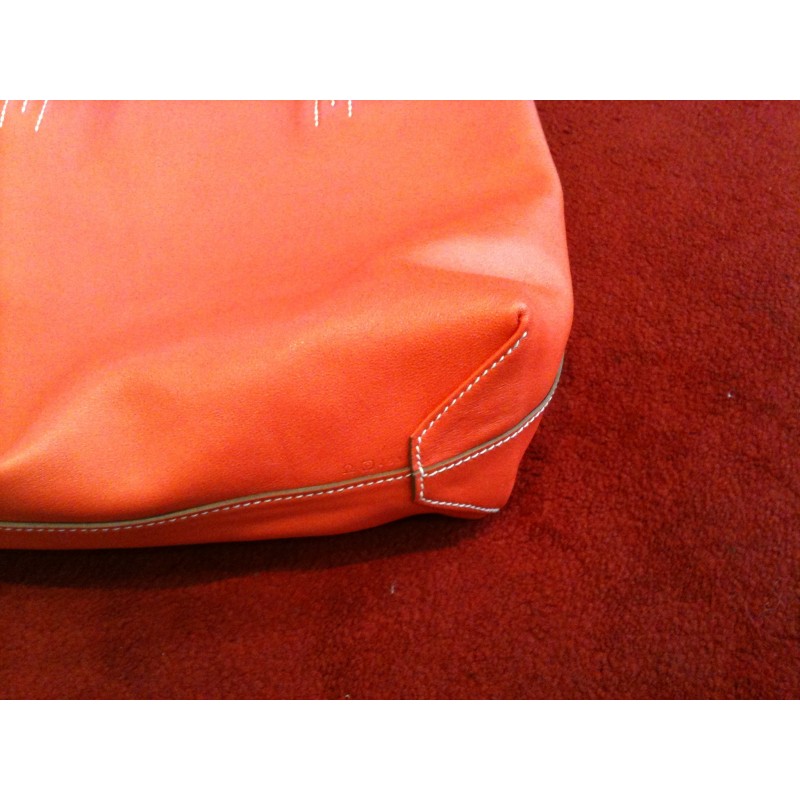 HERMES Taurillon Clemence Double Sens 45 Reversible Tote Rouge