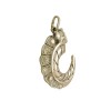 Pendentif quartier de lune en or blanc