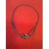 Collier sur cordon Dinh Van Menottes R20 en argent