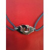 Collier sur cordon Dinh Van Menottes R20 en argent