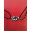 Collier sur cordon Dinh Van Menottes R20 en argent