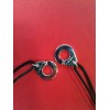 Collier sur cordon Dinh Van Menottes R20 en argent