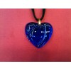 Pendentif Baccarat Coeur en cristal bleu