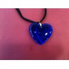 Pendentif Baccarat Coeur en cristal bleu