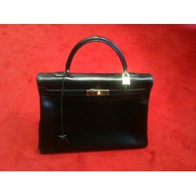 Sac Hermes "Kelly" noir 35 cm