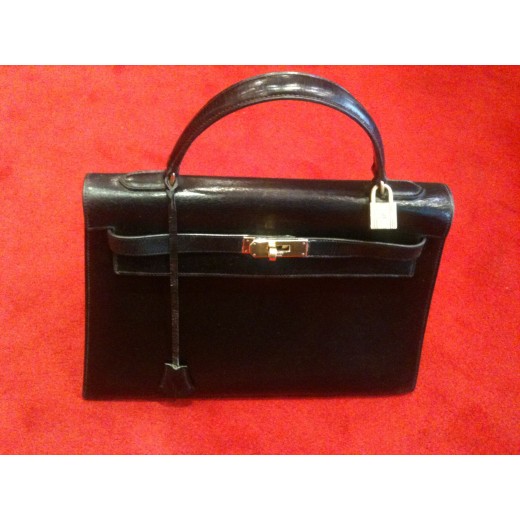 Sac Hermes " Kelly " 32 cm noir