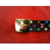 Ceinture Louis Vuitton en cuir et toile monogram multicolore