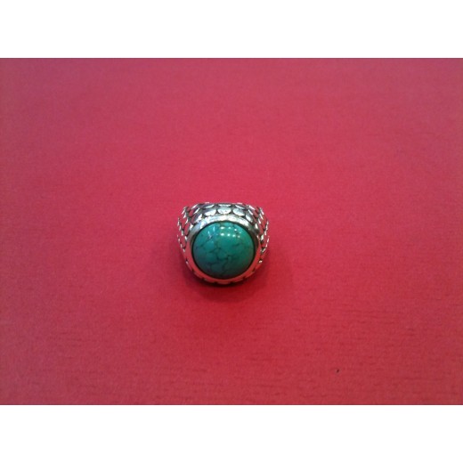 Bague Jalan en argent et turquoise