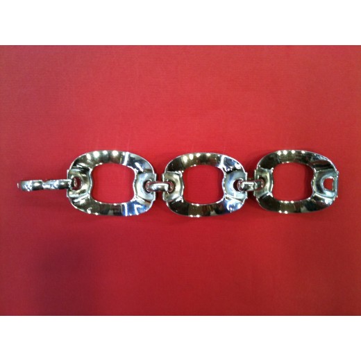 Bracelet Christian Dior en métal argenté