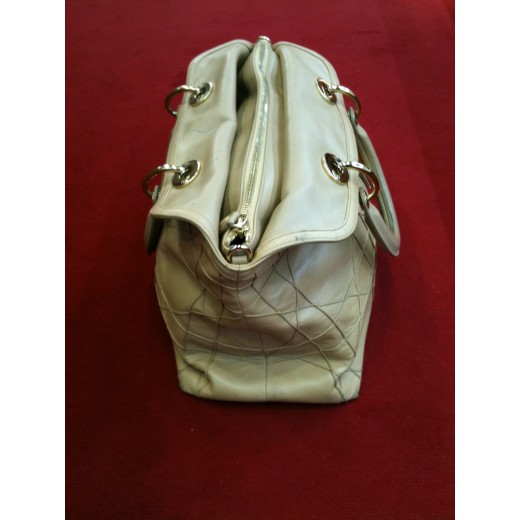 Sac Christian Dior Granville en cuir beige