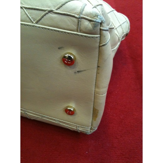 Sac Christian Dior Granville en cuir beige