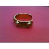 Bracelet Hermès en cuir et plaqué or