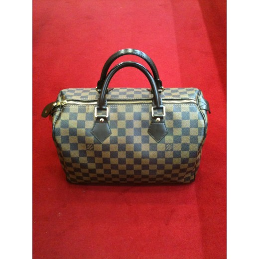 Sac Louis Vuitton Speedy 30 en toile damier ébène