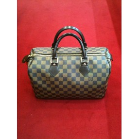 Sac Louis Vuitton Speedy 30 en toile damier ébène