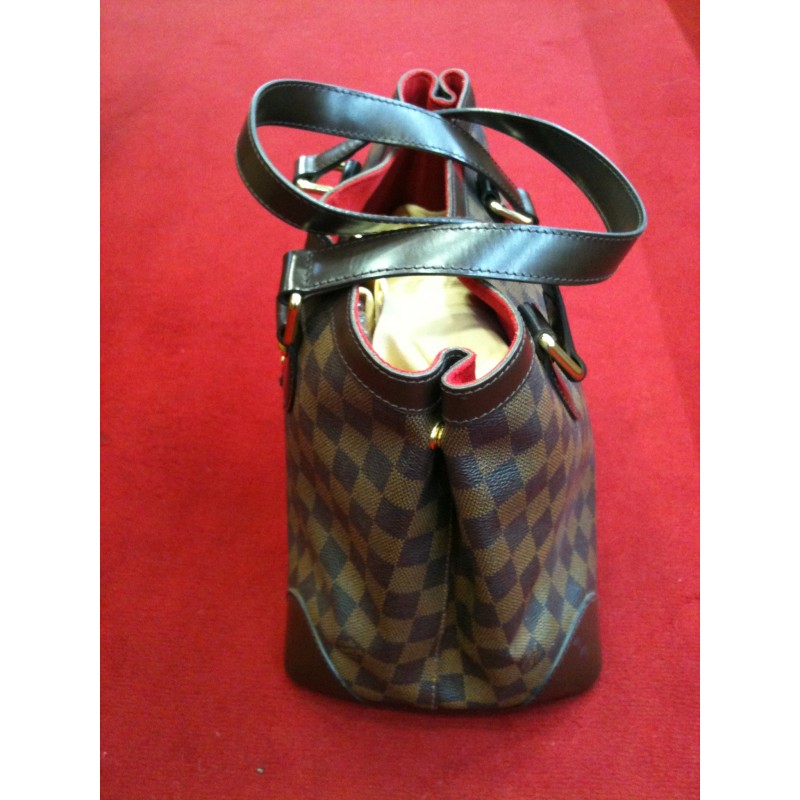 sac cabas louis vuitton hampstead en toile damier azur et cuir naturel, RvceShops Revival